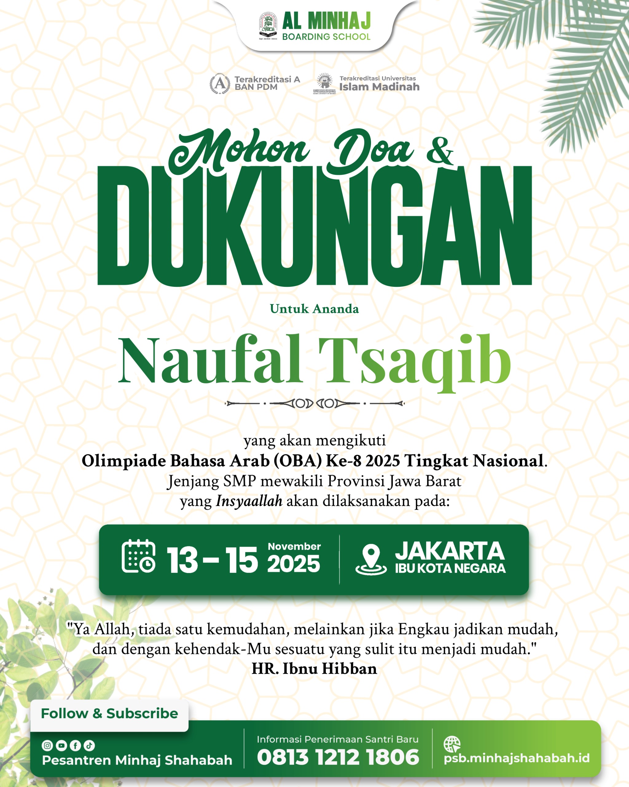 Selamat & Sukses - Naufal Tsaqib